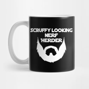 Scruffy Looking Nerf Herder Beard (White) Mug